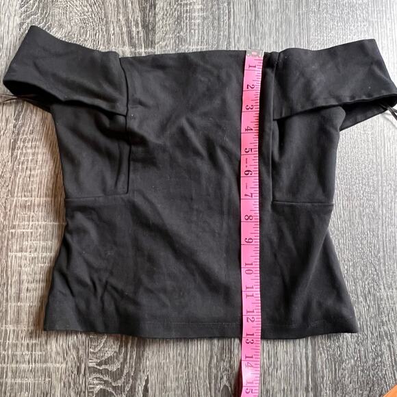 Anthropologie Deletta Ponte Off-The-Shoulder Top in Black Size XS - Picture 10 of 10